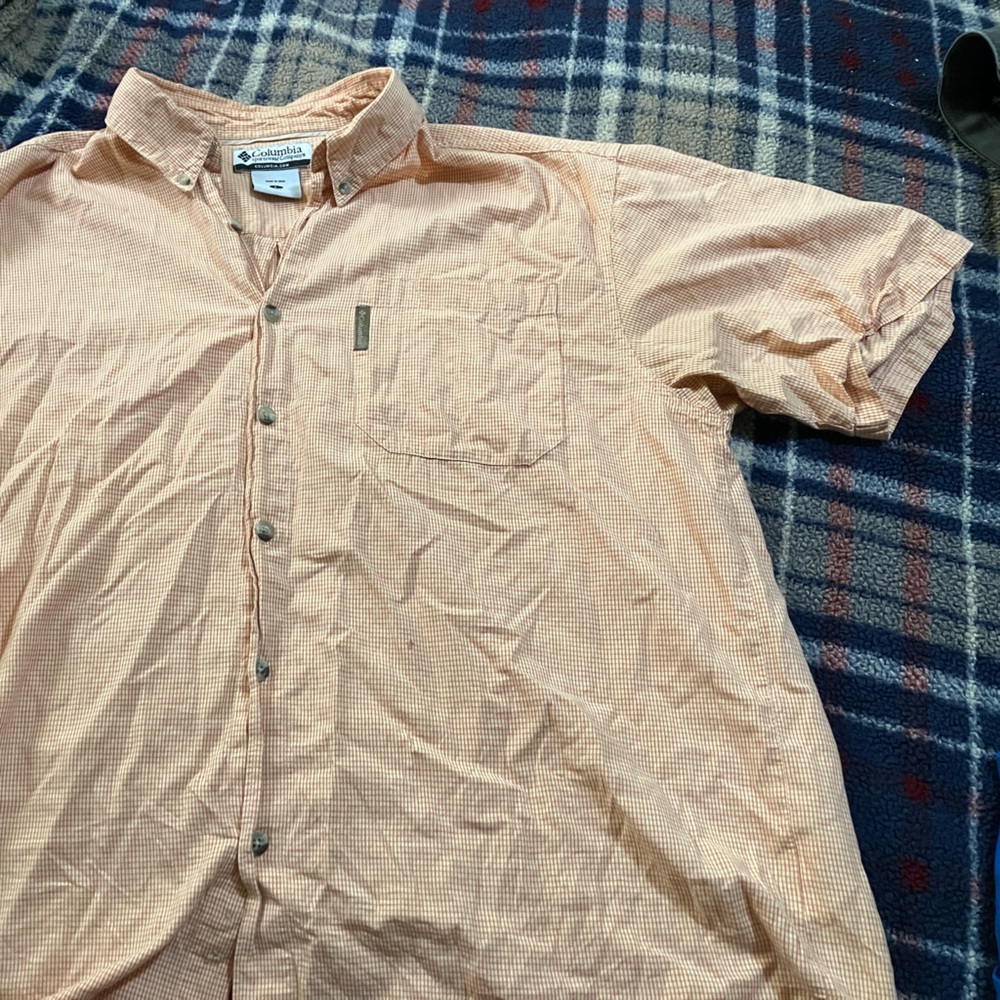 Columbia Men's Peach Button Down Shirt